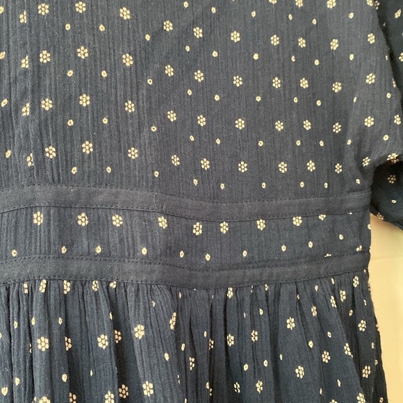 Ulla Johnson Paulette Blue Dress Cotton Size 2 Patterned Floral Ditsy Midi Dress - Picture 16 of 17